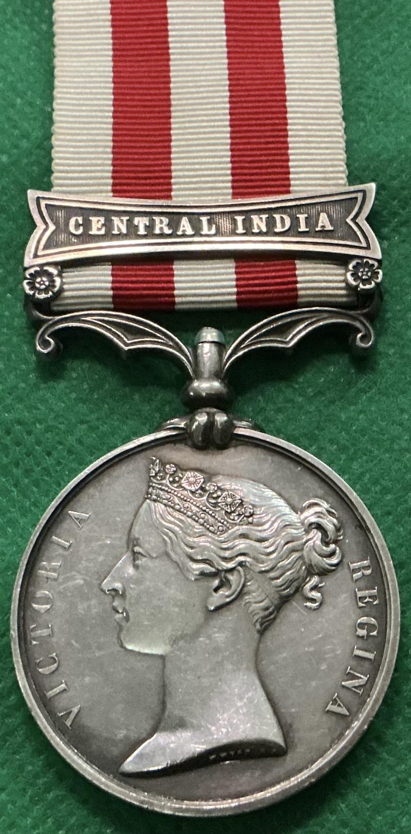 INDIAN MUTINY, CENTRAL INDIA, PAYMASTER, 14th LIGHT DRAGOONS