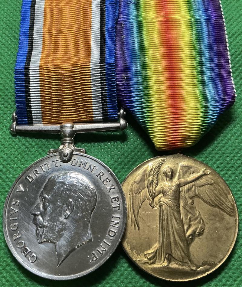 WW1 PAIR, OFFICER 3rd RIFLE BRIGADE, D.O.W F&F 7-6-1918