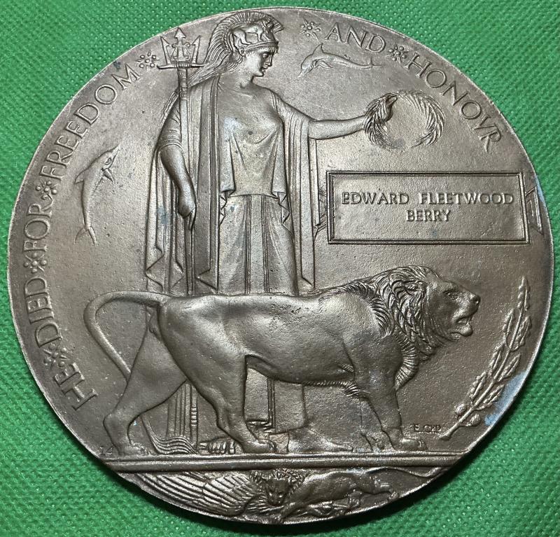 WW1 MEMORIAL PLAQUE, GURKHA RIFLES OFFICER & MC RECIPIENT, K.I.A MESOPOTAMIA 17-4-1916