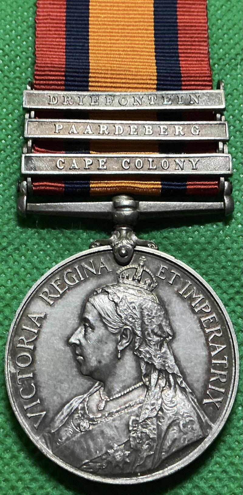 3 BAR QSA, 1st GORDON HIGHLANDERS, K.I.A 30-4-1900 IN THE CAPTAIN TOWSE VC ACTION AT JACOBSRUST