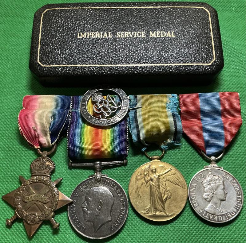 WW1 1914-15 TRIO, ISM & SILVER WAR BADGE, 2nd YORKSHIRE REGIMENT, WOUNDED 1915