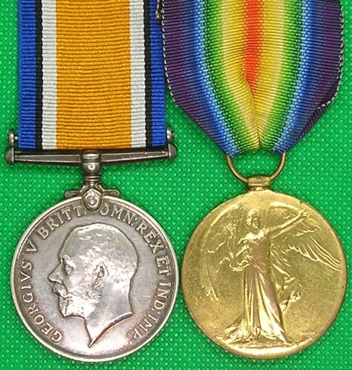 WW1 PAIR, HOUSEHOLD BATTALION, DISCHARGED DUE TO WOUNDS