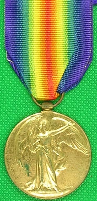 WW1 VICTORY MEDAL, MANCHESTER REGIMENT OFFICER