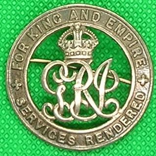 WW1 SILVER WAR BADGE, ROYAL FIELD ARTILLERY, DISCHARGED DUE TO WOUNDS