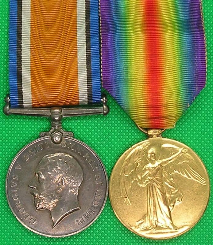 WW1 PAIR, LANCASHIRE FUSILIERS, DISCHARGED WITH A SILVER WAR BADGE