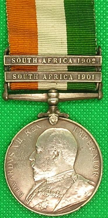 KINGS SOUTH AFRICA MEDAL, NORTH STAFFORDSHIRE REGIMENT