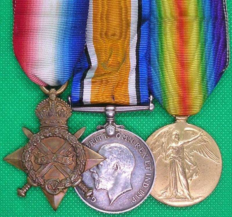 WW1 1914-15 TRIO, 2nd SCOTTISH HORSE, DIED HOME 29-5-1919, BURIED EDINBURGH