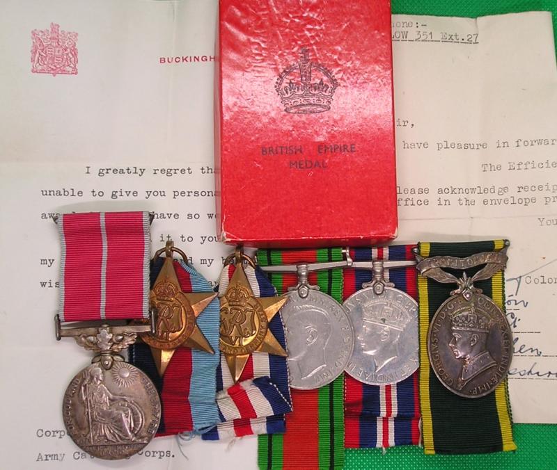 WW2 MILITARY B.E.M GROUP, A.C.C, HQ, 44th.L.INFANTY.BDE,15th SCOTTISH DIVISION