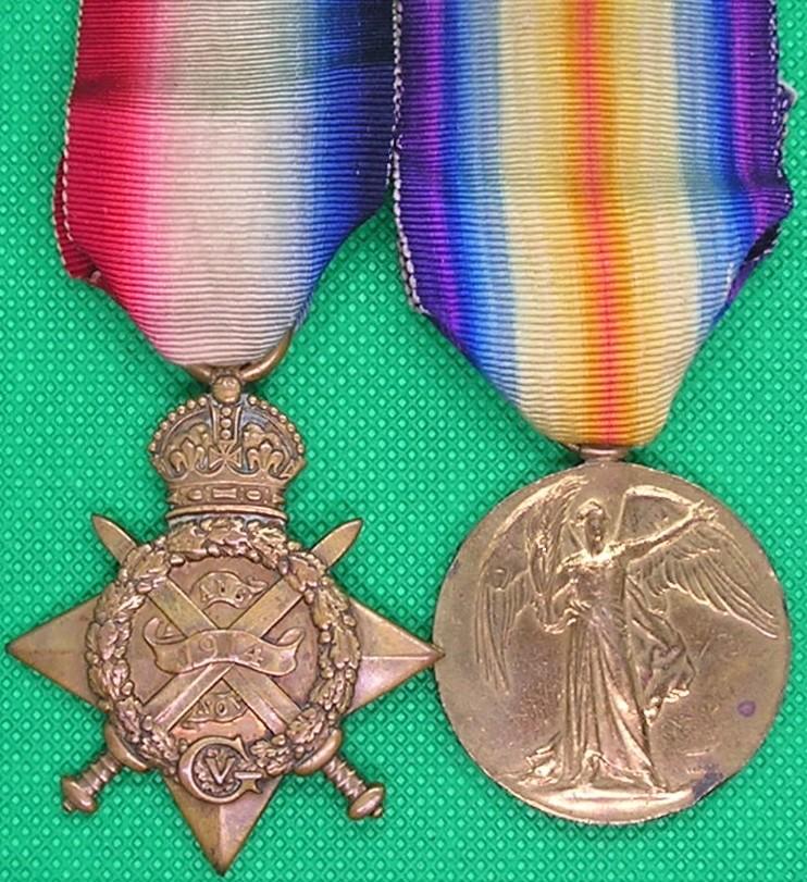 WW1 1914 STAR & VICTORY MEDAL, 5th DRAGOON GUARDS