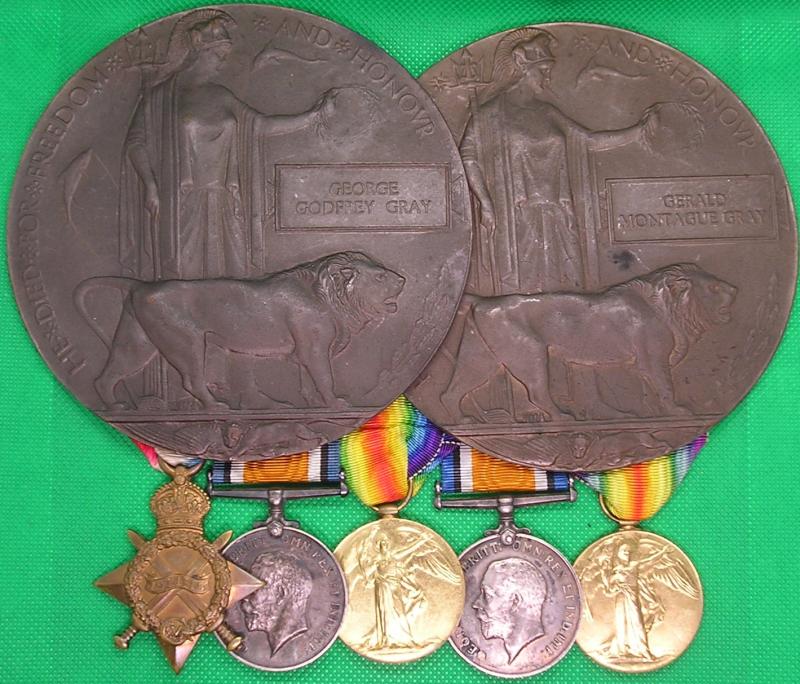 2x WW1 MEMORIAL PLAQUE GROUPS TO OFFICER BROTHERS, OX & BUCKS.L.I, K.I.A 10-4-1917 & 6th R.W.KENT.R, K.I.A 7-10-1916