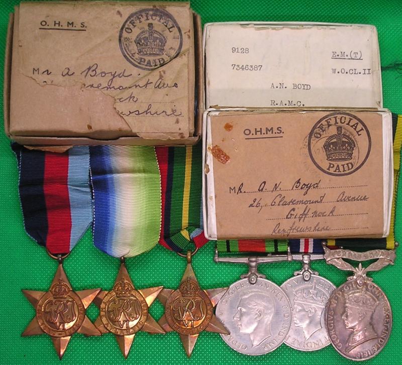 MINT BOXED WW2 R.A.M.C TERRITORIAL GROUP, SERVICE ON HOSPITAL SHIPS?