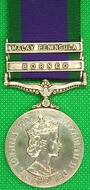 2 BAR GSM BORNEO & MALAY PENINSULA, WO.CL.2, ROYAL ARTILLERY