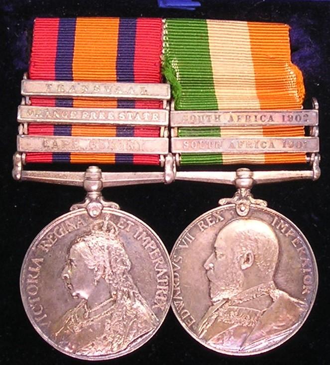 QSA & KSA PAIR, OFFICER COMMANDING GRIQUALAND LIGHT HORSE