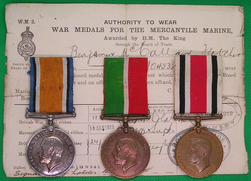 WW1 MERCANTILE MARINE PAIR & GVIR SPECIAL CONSTABULARY FAITHFUL SERVICE, WITH ORIGINAL DOCUMENTS, FROM HULL