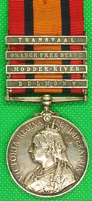 4 BAR QSA, 1st LOYAL NORTH LANCASHIRE REGT, BELMONT & MODDER RIVER