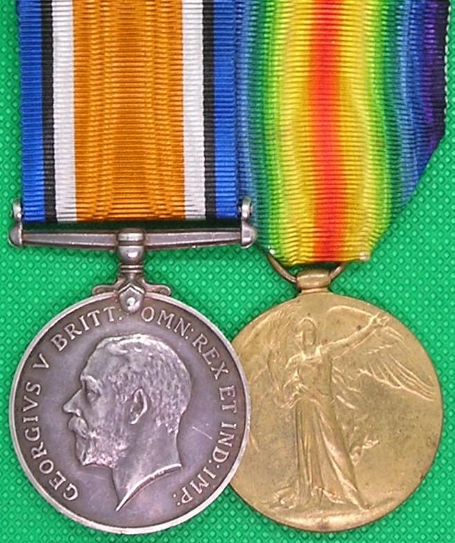 WW1 PAIR, 8th NORTH STAFFORDSHIRE REGIMENT, WOUNDED 1918