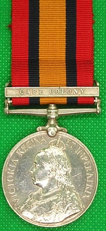 QSA CAPE COLONY, 2nd NORTH STAFFORDSHIRE REGT, DIED NAAUWPORT 2-5-1900