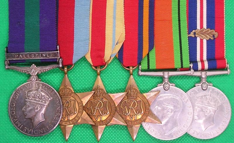 GSM PALESTINE & WW2 GROUP, WEST YORKSHIRE REGT, M.I.D IN PERSIA / IRAQ 1943