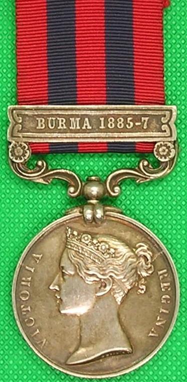 IGS 1854, BURMA 1885-7, 1st YORKSHIRE.L.I / K.O.Y.L.I