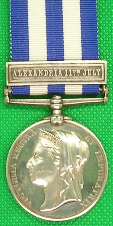 EGYPT 1882, ALEXANDRIA 11th JULY, HMS INVINCIBLE, DIED IN SERVICE 1883