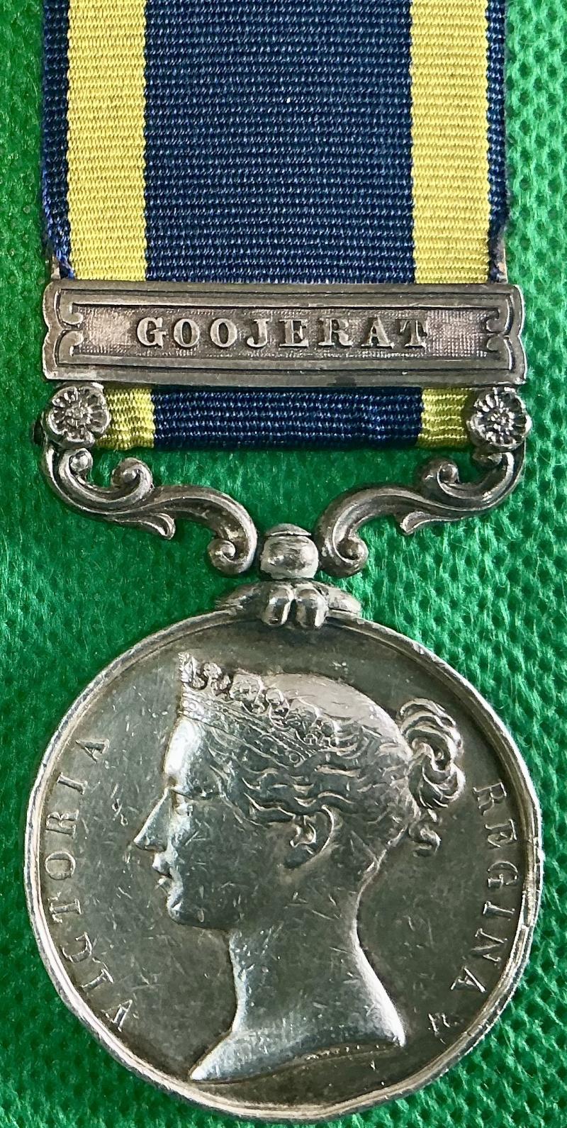 PUNJAB 1848-49, GOOJERAT, OFFICER 10th FOOT, K.I.A AT THE RELIEF OF AARAH JULY 1857