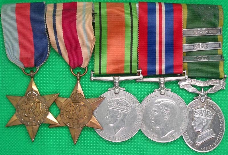 WW2 R.A.M.C GROUP WITH MILITIA EFFICIENCY MEDAL & 3 EXTRA CLASPS