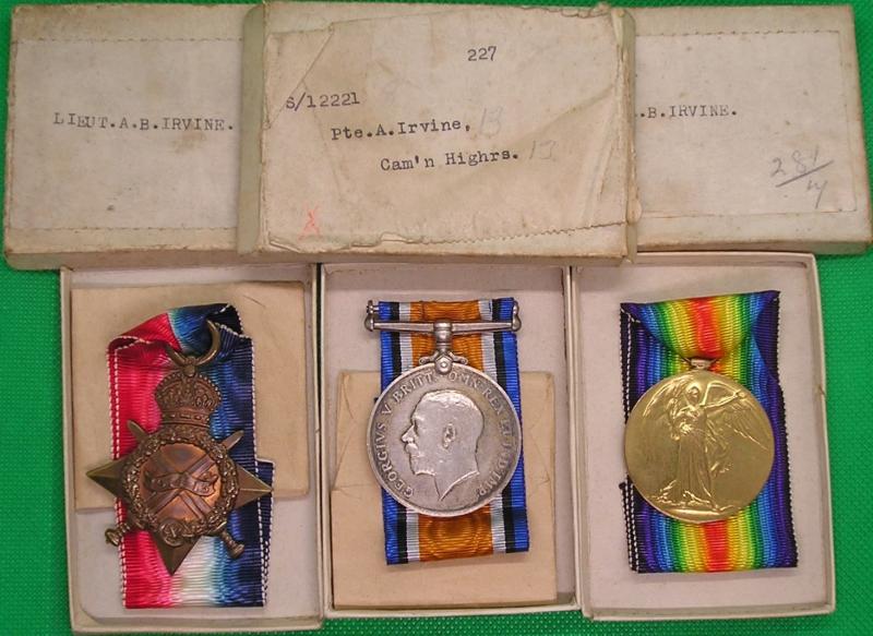 MINT BOXED 1914-15 TRIO, 5th CAMERON HIGHLANDERS & H.L.I OFFICER
