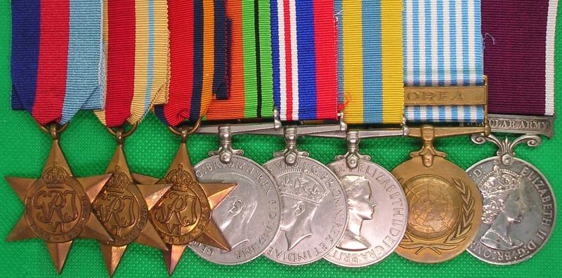 WW2 GROUP WITH KOREA PAIR & EIIR LS&GC, ROYAL ARTILLERY, WOUNDED KOREA 1953