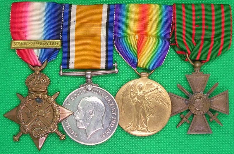 WW1 1914 STAR TRIO & FRENCH CROIX DE GUERRE, 1st ROYAL DRAGOONS & MILITARY MOUNTED POLICE, FROM SWANLEY, KENT