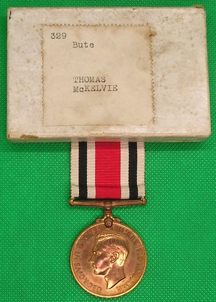 MINT BOXED GVIR 1st TYPE SPECIAL CONSTABULARY FAITHFUL SERVICE, BUTE CONSTABULARY