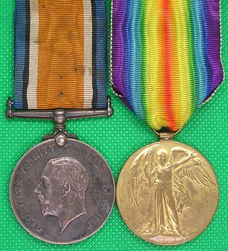 WW1 PAIR, 21st DIVISIONAL CYCLIST COY, ARMY CYCLIST CORPS, FROM GLASGOW, WOUNDED 1918