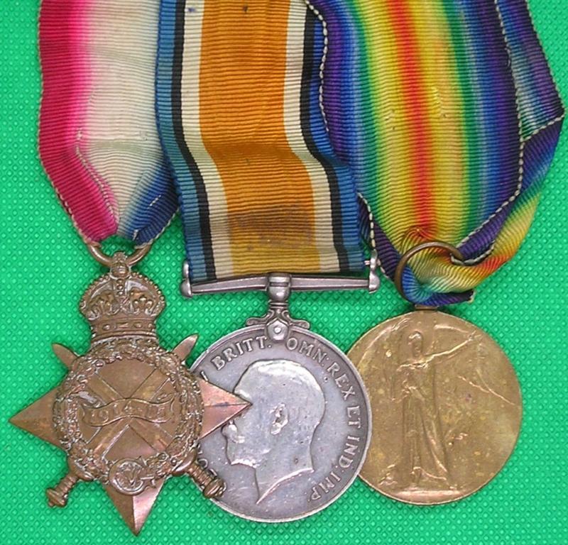 WW1 1914-15 TRIO, 7th SOUTH LANCASHIRE REGIMENT
