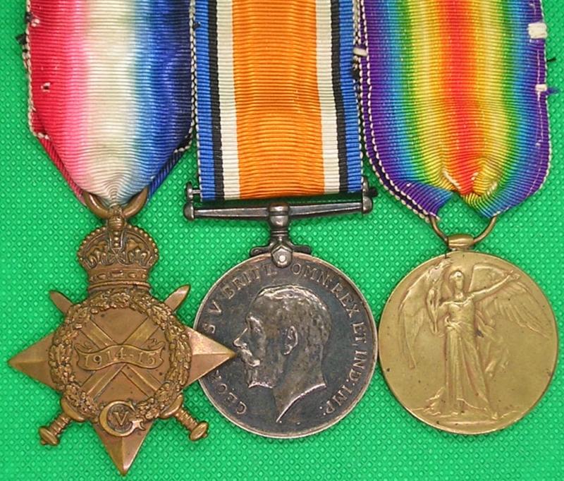 WW1 1914-15 TRIO, 6th LONDON REGIMENT, WOUNDED 1915