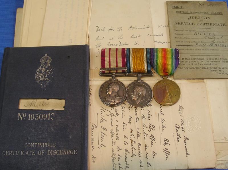 NGS PERSIAN GULF 1909-1914 & WW1 PAIR WITH ORIGINAL DOCUMENTS, HMS PROSPERINE