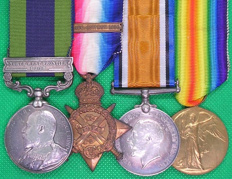 IGS NWF 1908 & 1914 MONS STAR & BAR TRIO, ROYAL MUNSTER FUSILIERS, K.I.A F&F 21-12-1914