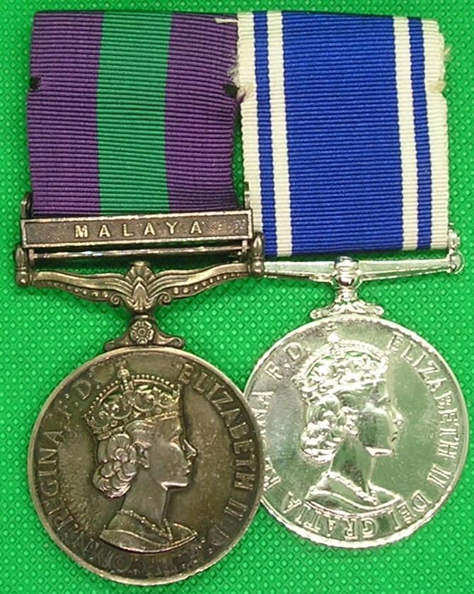 R.A.F GSM MALAYA & EIIR POLICE LONG SERVICE, CHIEF INSPECTOR