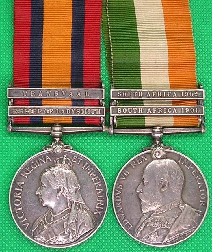 BOER WAR RELIEF OF LADYSMITH PAIR, ARMY ORDNANCE CORPS