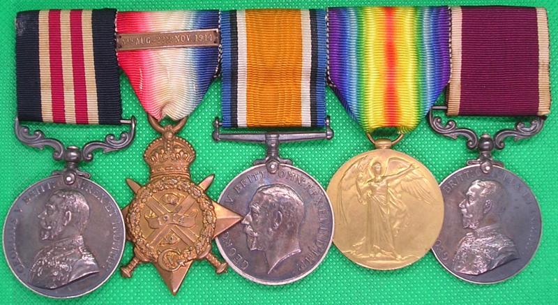 WW1 MILITARY MEDAL & 1914 MONS STAR & BAR TRIO WITH LS&GC, 2nd DRAGOON GUARDS & CMP