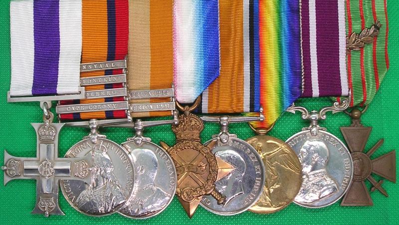 BOER WAR & WW1 SALONICA MILITARY CROSS & MSM GROUP, K.S.L.I & MGC