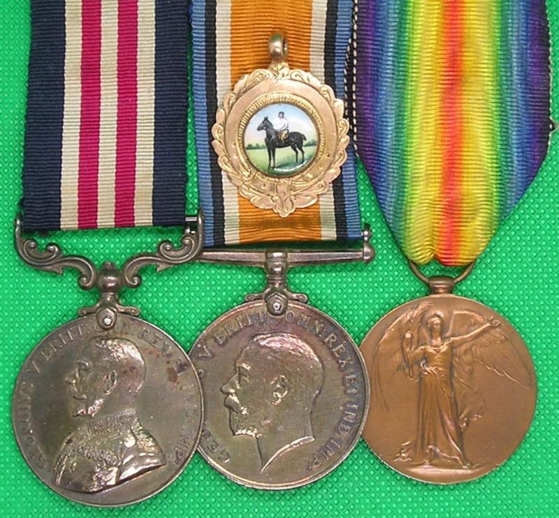 WW1 MILITARY MEDAL & PAIR WITH GOLD SPORTS MEDAL, 160th WEARSIDE BRIGADE R.F.A, FROM MILLFIELD, SUNDERLAND