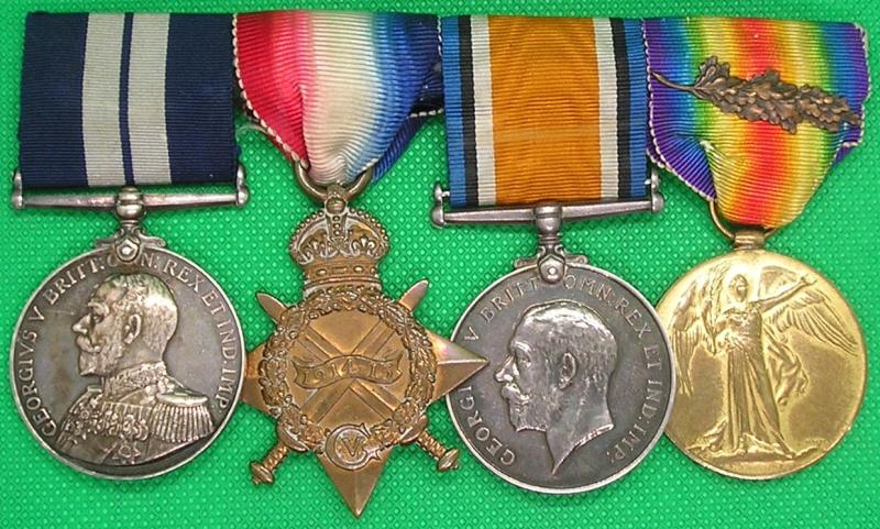 WW1 DISTINGUISHED SERVICE MEDAL & 1914-15 TRIO WITH M.I.D, HMS PRINCE EUGENE