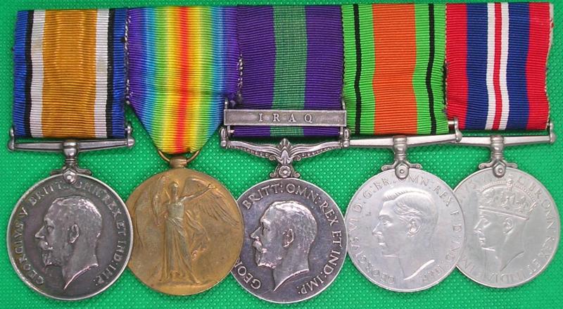 WW1 & WW2 GROUP WITH GSM IRAQ, R.A.F & R.A.S.C