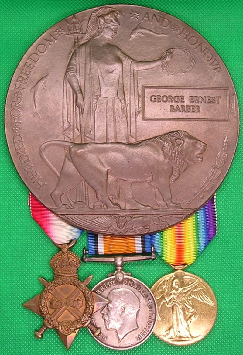 WW1 1914-15 TRIO, MEMORIAL PLAQUE & SCROLL, OFFICER, 10th LANCASHIRE FUSILIERS, K.I.A F&F 7-7-1916, FROM BATH