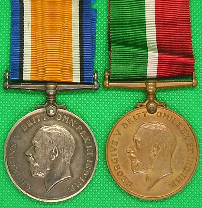 WW1 MERCANTILE MARINE PAIR, FROM EDINBURGH