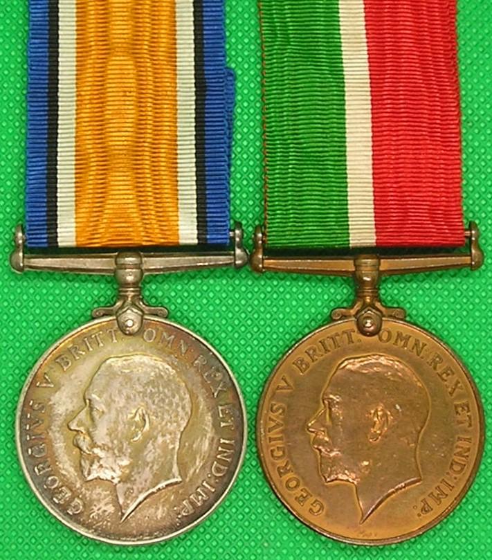 WW1 MERCANTILE MARINE PAIR, 2nd CLASS ENGINEER FROM COWDENBEATH