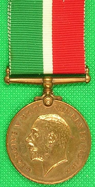 WW1 MERCANTILE MARINE MEDAL, A STEWARD FROM SEFTON PARK LIVERPOOL