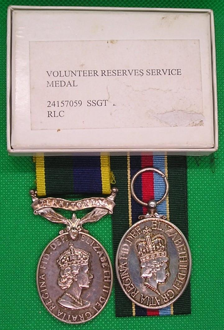 EIIR EFFICIENCY MEDAL & V.R.S.M, ROYAL LOGISTICS CORPS