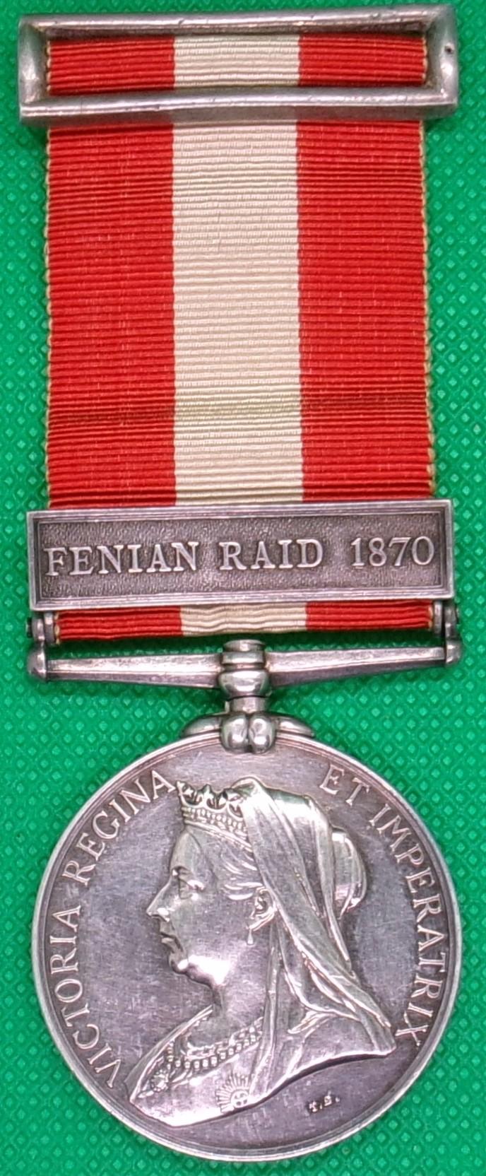 CANADA GSM, FENIAN RAID 1870, 1st RIFLE BRIGADE OFFICER