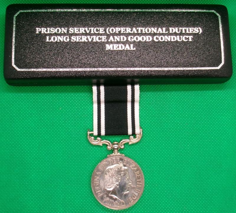 MINT BOXED PRISON SERVICE LONG SERVICE MEDAL