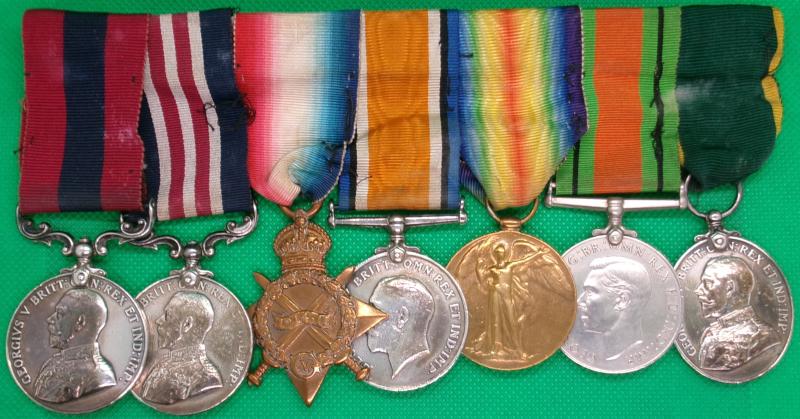 WW1 DCM, MM, TRIO & T.F.E.M, D/83rd BDE R.F.A, FROM SHEFFIELD